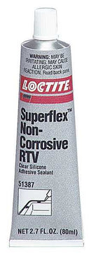WL01 1PC Loctite Non-Corrosive RTV Silicone, 80 mL, Clear, Temp Range -75 to 500 Degrees F