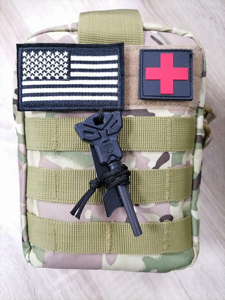 SK654-Outdoor Survival Large Solid Flint Multifunctional Fire Rod Magnesium Rod Firearm