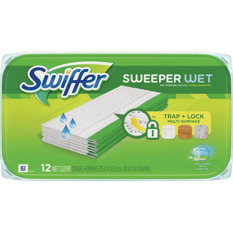 DX08 Swiffer Sweeper Wet Cloth Mop Refill (12-Count) 08622 619478