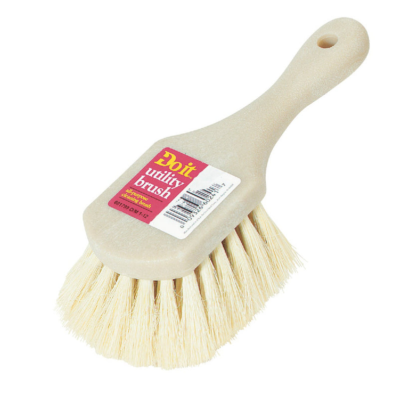 DX08 Do it 9 In. x 3 In. White Tampico Bristle Fiber Poly Scrub Brush 89638 601799
