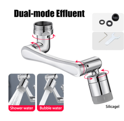 SK767-Universal Faucet Washbasin Multifunctional 1080 Degree Rotation Splash Proof