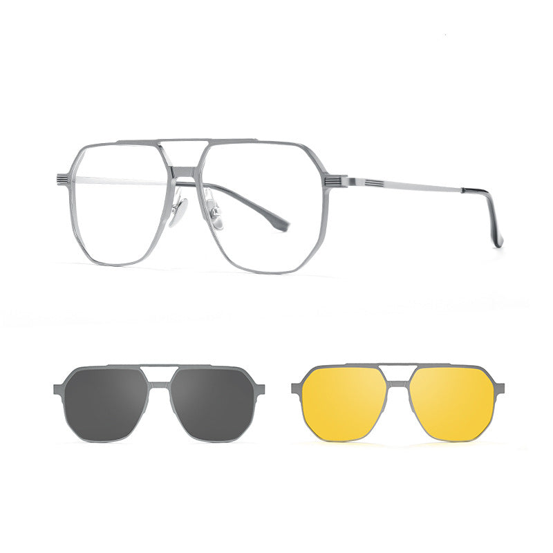 SK620-Aluminum Magnesium Set Polarizing Mirror Large Frame Sunglasses