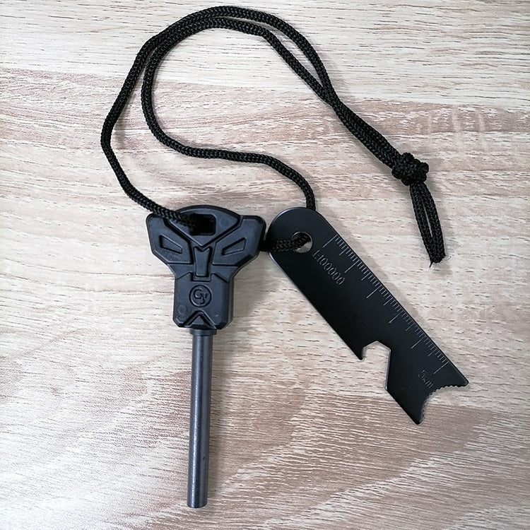 SK654-Outdoor Survival Large Solid Flint Multifunctional Fire Rod Magnesium Rod Firearm