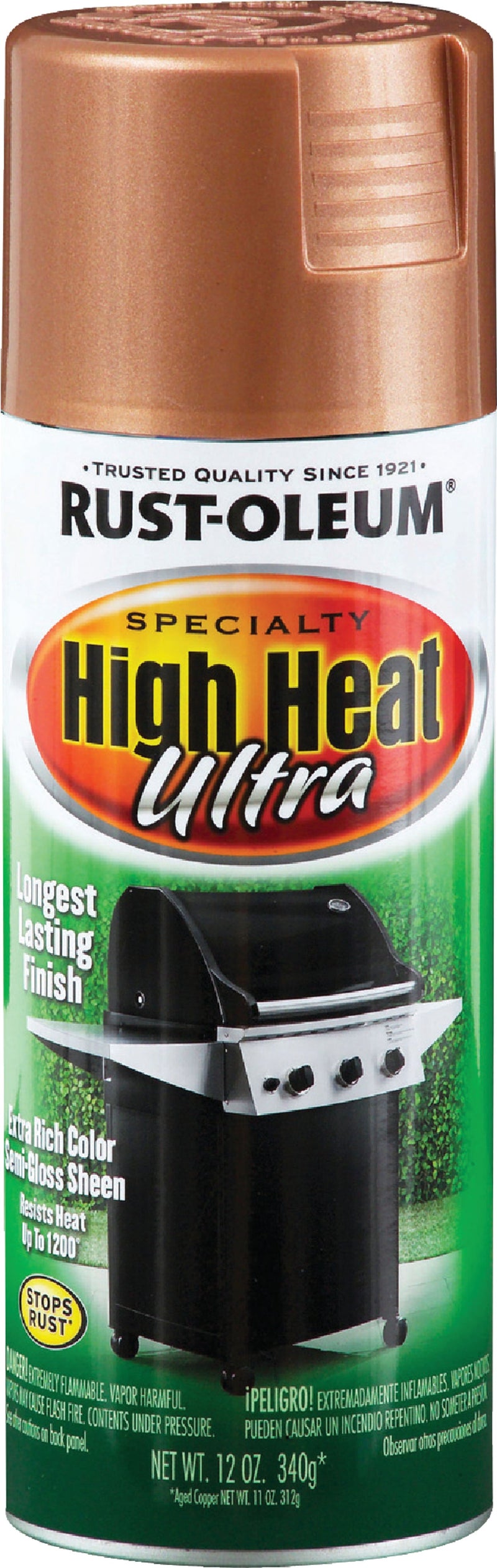 WL01 Rust-Oleum Rust-Oleum Semi-Gloss Aged Copper 12 Oz. High Heat Spray Paint