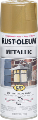 WL01 Rust-Oleum Rust-Oleum Stops Rust 11 Oz. Metallic Satin Spray Paint, Gold Rush