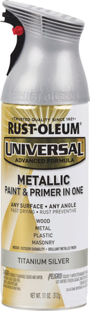 WL01 Rust-Oleum Rust-Oleum Universal 11 Oz. Metallic Titanium Silver Paint