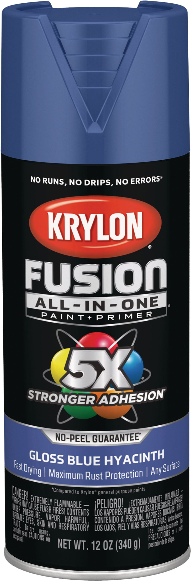 WL01 Krylon Krylon Fusion All-In-One Gloss Spray Paint & Primer, Hyacinth Blue
