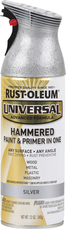 WL01 Rust-Oleum Rust-Oleum Universal 12 Oz. Hammered Silver Paint