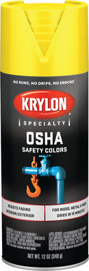 WL01 Krylon Krylon OSHA 12 Oz. Gloss Spray Paint, Safety Yellow