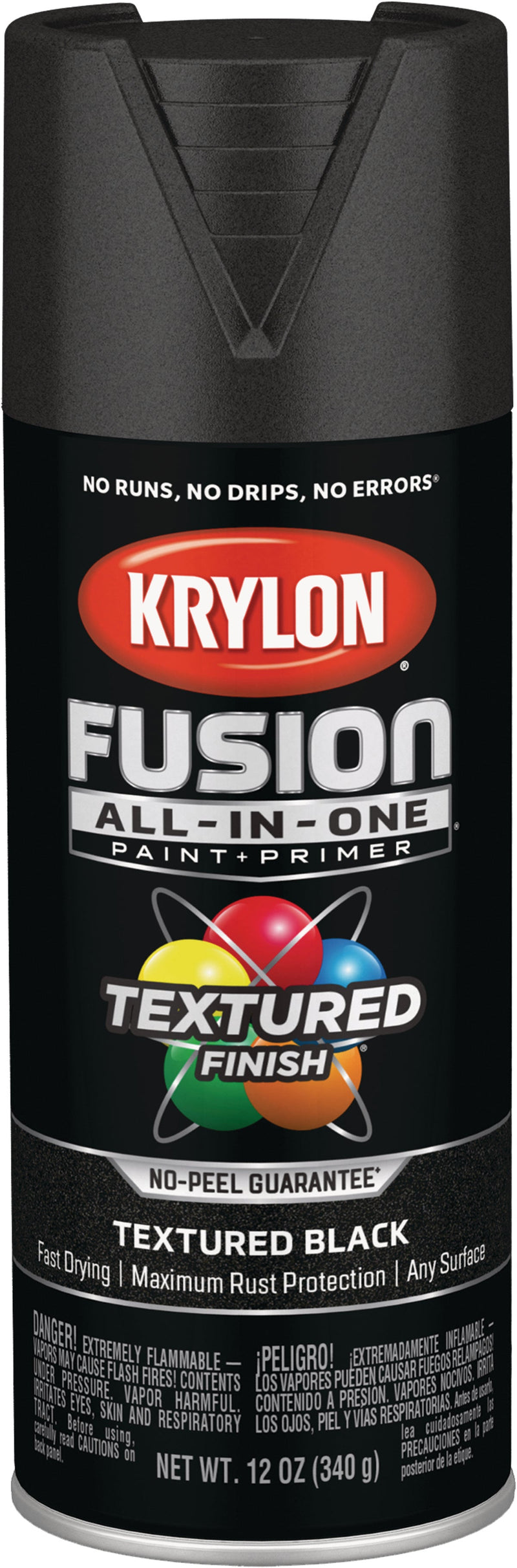 WL01 Krylon Krylon Fusion All-In-One Textured Spray Paint & Primer, Black
