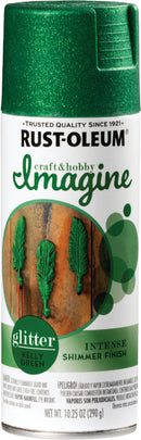 WL01 Rust-Oleum Rust-Oleum Imagine Craft & Hobby 10.25 Oz. Intense Kelly Green Glitter Spray Paint