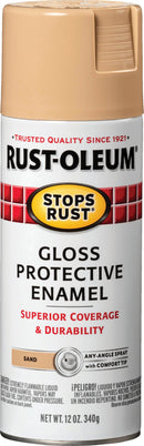 WL01 Rust-Oleum Rust-Oleum Stops Rust Sand Gloss 12 Oz. Anti-Rust Spray Paint