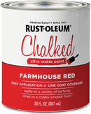 WL01 Rust-Oleum Rust-Oleum Chalked Ultra Matte Farmhouse Red 30 Oz. Chalk Paint