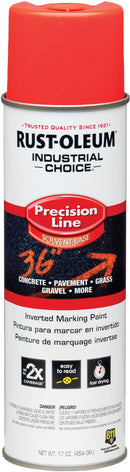 WL01 Rust-Oleum Rust-Oleum Industrial Choice Fluorescent Red Orange 17 Oz. Inverted Marking Spray Paint