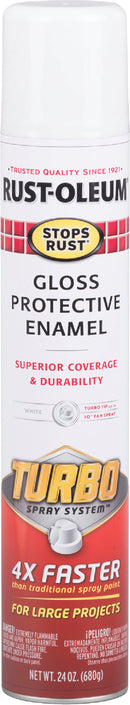 WL01 Rust-Oleum Rust-Oleum Stops Rust 24 Oz. Gloss White Turbo Spray Paint