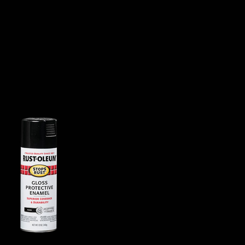 WL01 Rust-Oleum Rust-Oleum Stops Rust Gloss Black 12 Oz. Anti-Rust Spray Paint