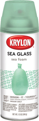WL01 Krylon Krylon 12 Oz. Frosted Sea Glass Finish Spray Paint, Sea Foam