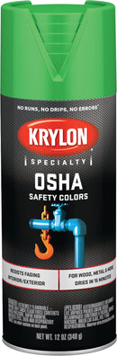 WL01 Krylon Krylon OSHA 12 Oz. Gloss Spray Paint, Safety Green