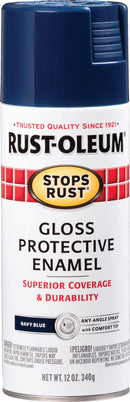 WL01 Rust-Oleum Rust-Oleum Stops Rust Navy Blue Gloss 12 Oz. Anti-Rust Spray Paint