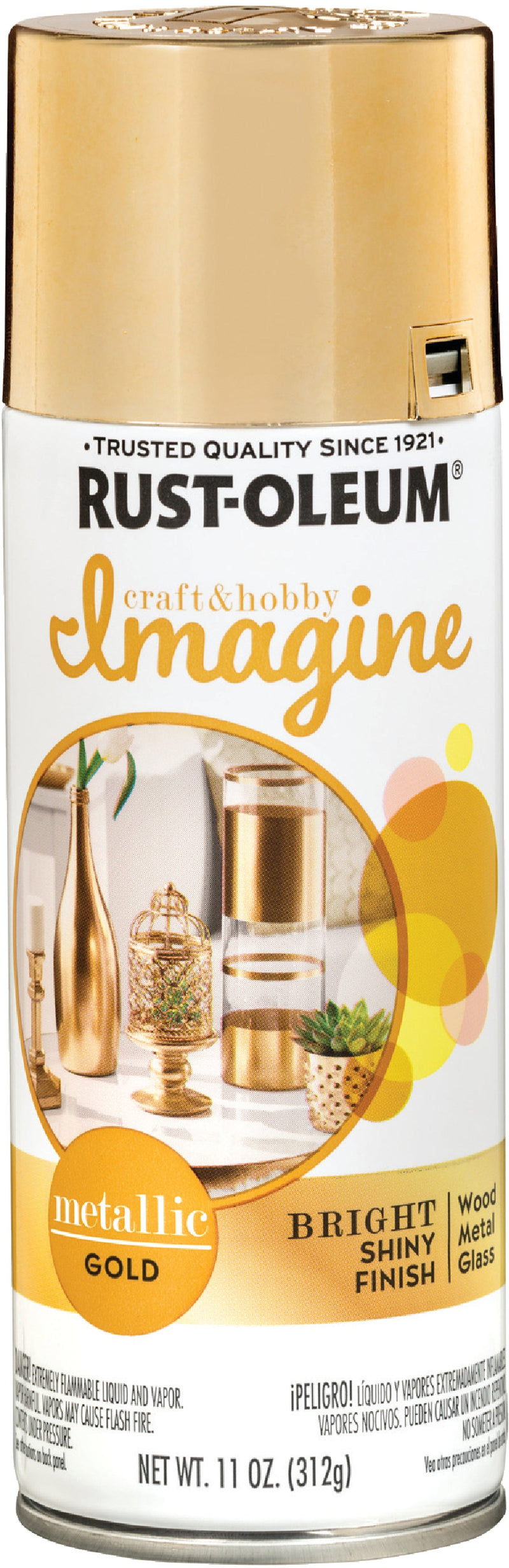 WL01 Rust-Oleum Rust-Oleum 11 Oz. Gold Imagine Metallic Spray Paint