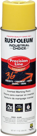 WL01 Rust-Oleum Rust-Oleum Industrial Choice Hi-Visibility Yellow 17 Oz. Inverted Marking Spray Paint
