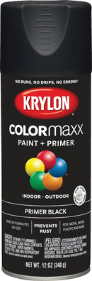 WL01 Krylon Krylon ColorMaxx Black 12 Oz. All-Purpose Spray Paint Primer