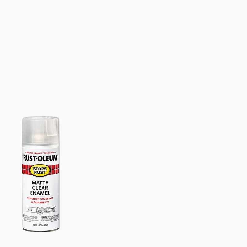 WL01 Rust-Oleum Rust-Oleum Stops Rust 12 Oz. Matte Clear Enamel Spray Paint, Clear