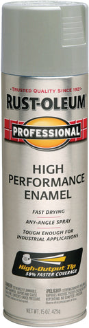 WL01 Rust-Oleum Rust-Oleum Professional Fast Dry 15 Oz. Gloss High Performance Enamel Spray Paint, Light Machine Gray