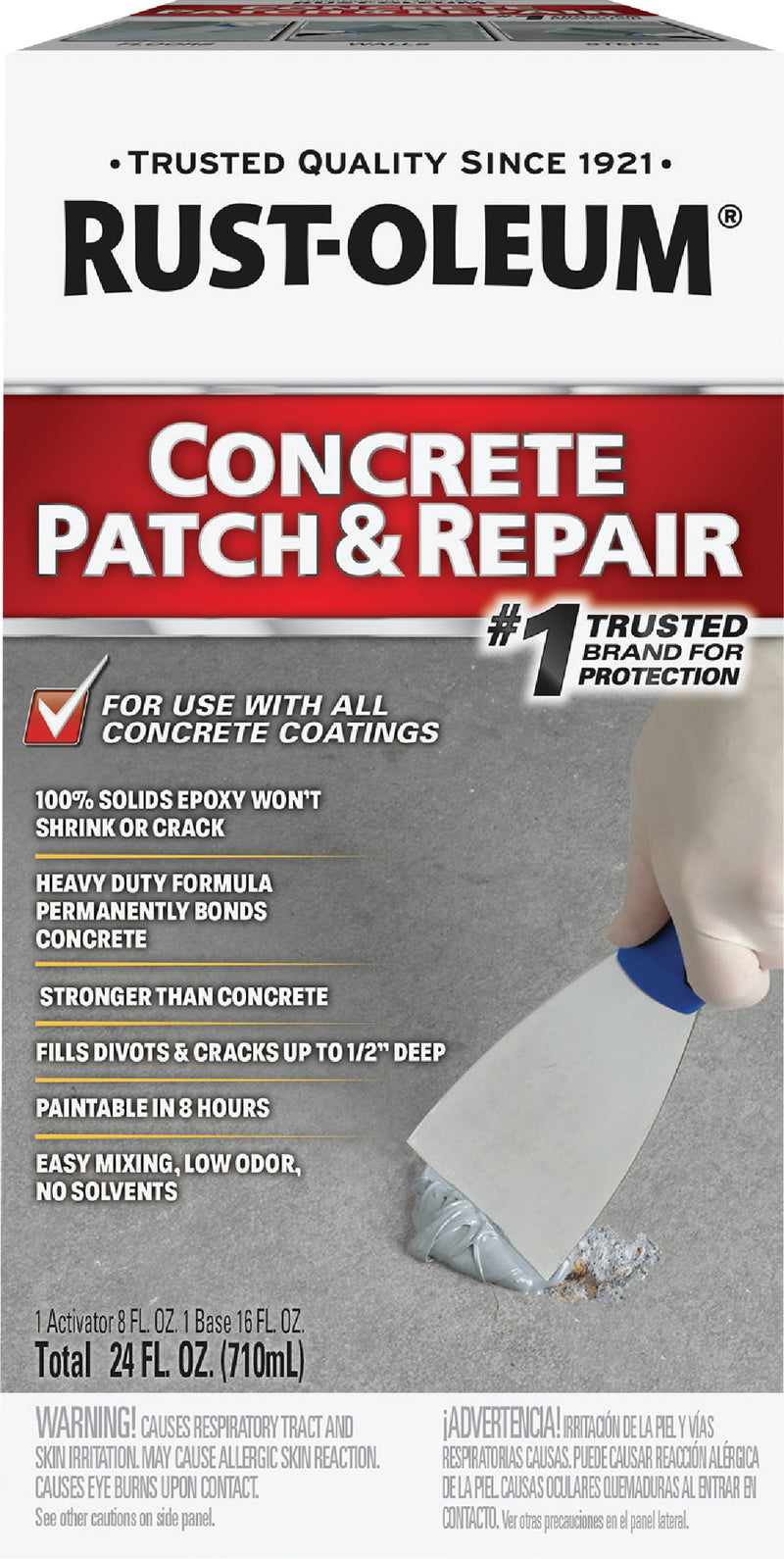 WL01 Rust-Oleum Rust-Oleum Concrete Patch & Repair Kit, Gray, 24 Oz.