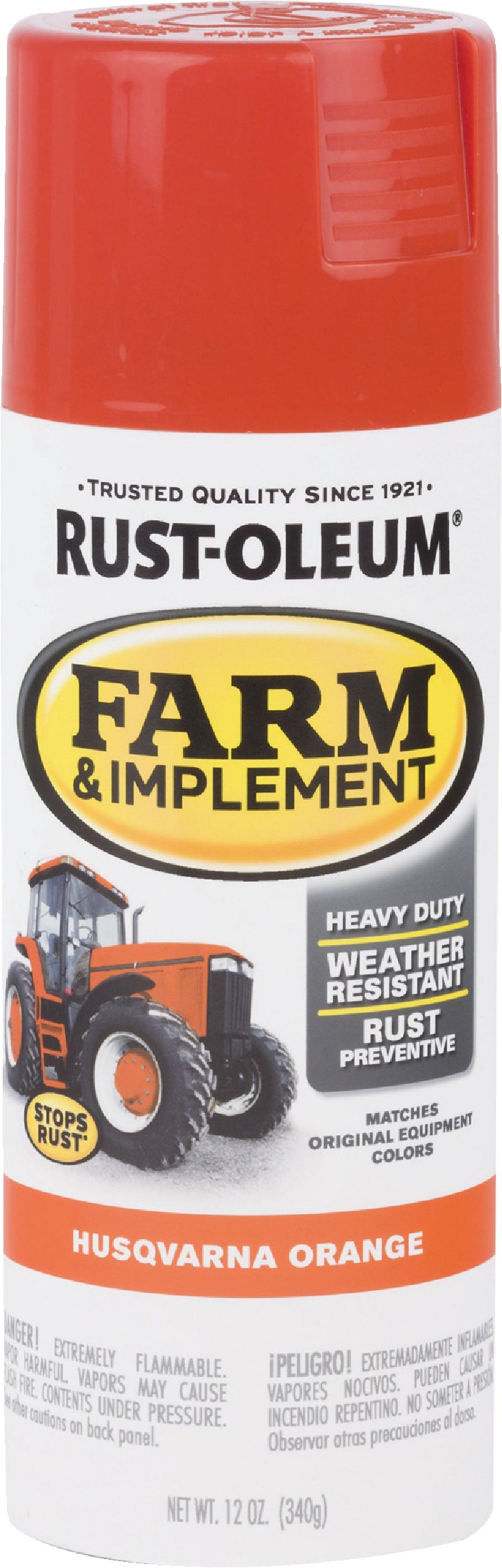 WL01 Rust-Oleum Rust-Oleum 12 Oz. Husqvarna Orange Farm & Implement Spray Paint