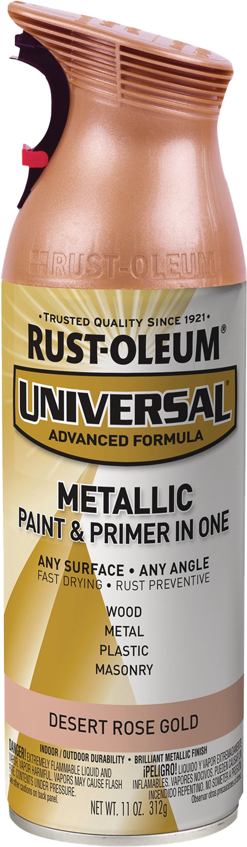 WL01 Rust-Oleum Rust-Oleum Universal 12 Oz. Metallic Desert Rose Gold Paint