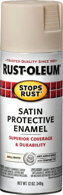 WL01 Rust-Oleum Rust-Oleum Stops Rust Decor 12 Oz. Satin Spray Paint, Shell White