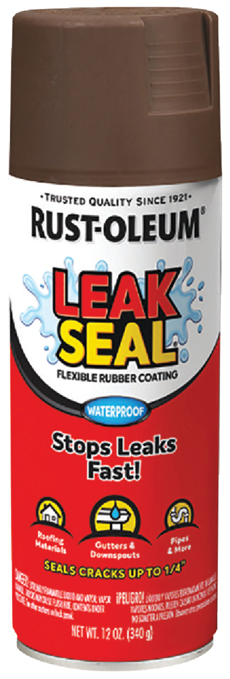WL01 Rust-Oleum Rust-Oleum LeakSeal 12 Oz. Flexible Rubber Coating, Brown