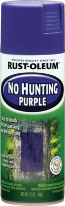 WL01 Rust-Oleum Rust-Oleum No Hunting Purple 12 Oz. Flat Spray Paint, Purple