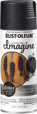 WL01 Rust-Oleum Rust-Oleum Imagine Craft & Hobby 10.25 Oz. Intense Midnight Black Glitter Spray Paint