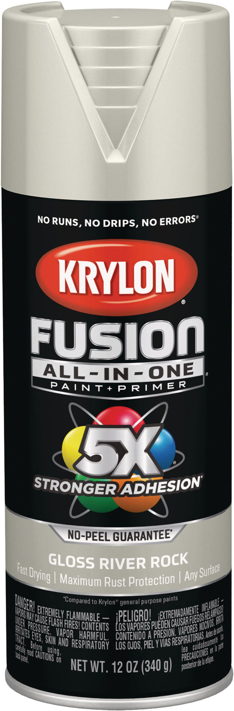 WL01 Krylon Krylon Fusion All-In-One Gloss Spray Paint & Primer, River Rock
