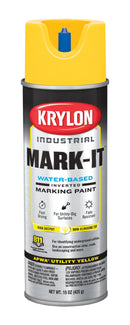 WL01 Krylon Krylon Mark-It 731708 Industrial WB APWA Utility Yellow Inverted Marking Paint