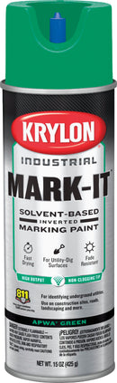 WL01 Krylon Krylon Mark-It 730408 Industrial SB APWA Green Inverted Marking Paint