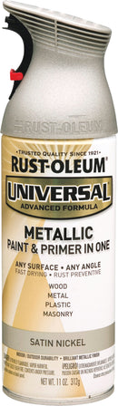 WL01 Rust-Oleum Rust-Oleum Universal 11 Oz. Metallic Satin Nickel Paint