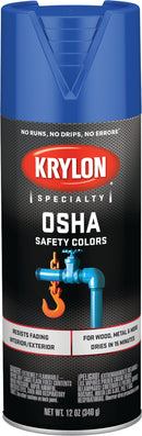 WL01 Krylon Krylon OSHA 12 Oz. Gloss Spray Paint, Safety Blue