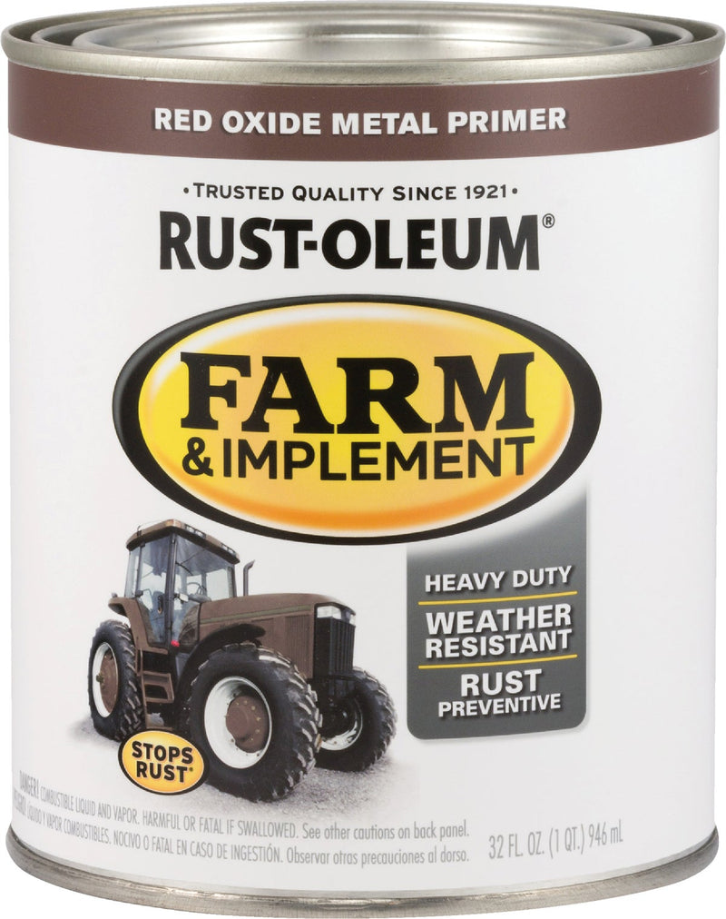WL01 Rust-Oleum Rust-Oleum 1 Quart Red Oxide Metal Primer Gloss Farm & Implement Enamel