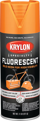 WL01 Krylon Krylon 11 Oz. Fluorescent Spray Paint, Yellow-Orange