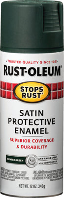 WL01 Rust-Oleum Rust-Oleum Stops Rust Decor 12 Oz. Satin Spray Paint, Hunter Green