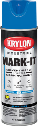 WL01 Krylon Krylon Mark-It 730308 Industrial SB APWA Blue Inverted Marking Paint