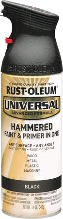 WL01 Rust-Oleum Rust-Oleum Universal 12 Oz. Hammered Black Paint