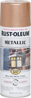 WL01 Rust-Oleum Rust-Oleum Stops Rust 11 Oz. Metallic Satin Spray Paint, Copper
