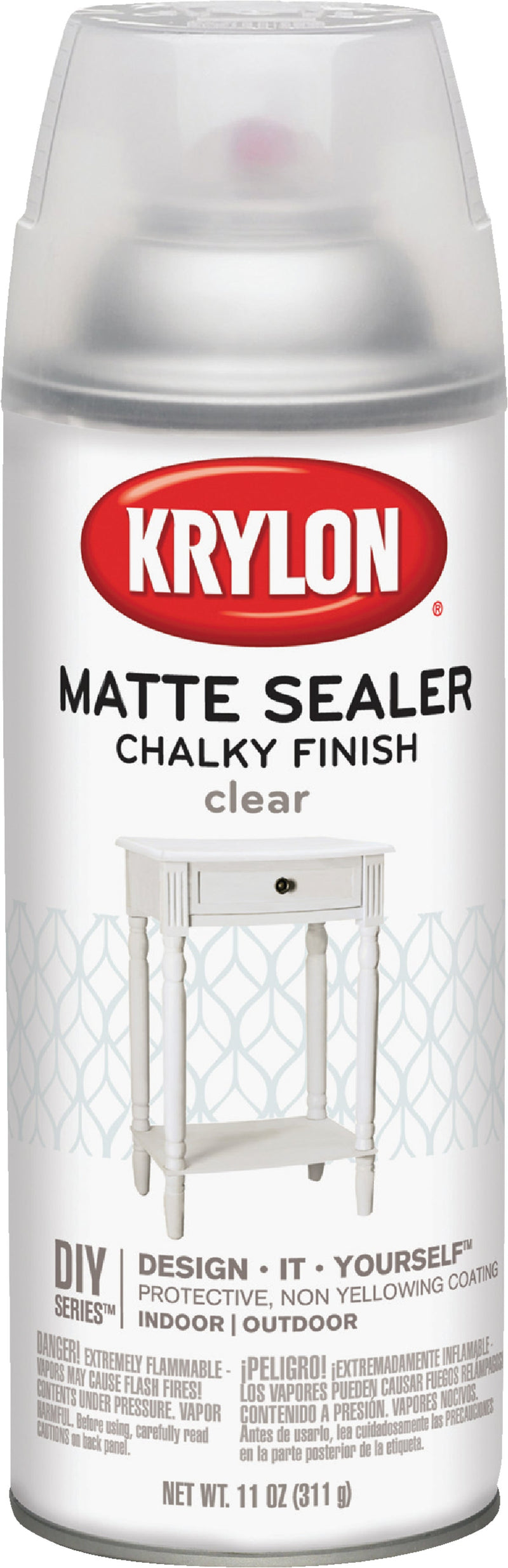 WL01 Krylon Krylon CHALKY FINISH 11 Oz. Chalk Spray Paint Sealer, Clear