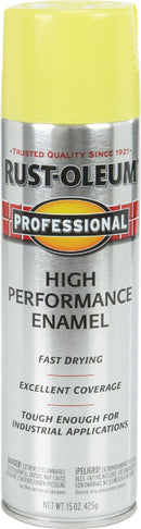 WL01 Rust-Oleum Rust-Oleum Professional 15 Oz. Gloss Industrial Enamel Spray Paint, Safety Yellow