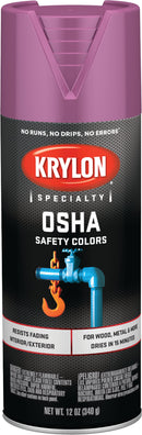 WL01 Krylon Krylon OSHA 12 Oz. Gloss Spray Paint, Safety Purple