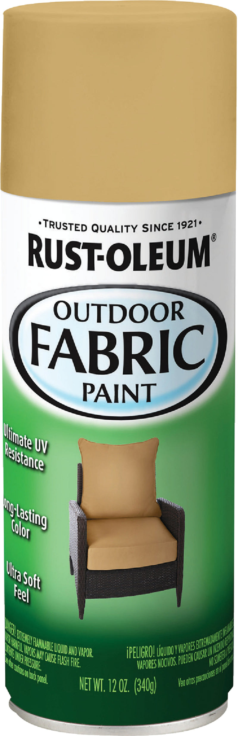 WL01 Rust-Oleum Rust-Oleum 12 Oz. Flat/Matte Outdoor Fabric Spray Paint, Khaki